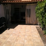 Duplex one-bedroom bungalow. Terrace tiled, fenced. With sun loungers and dining area - 1