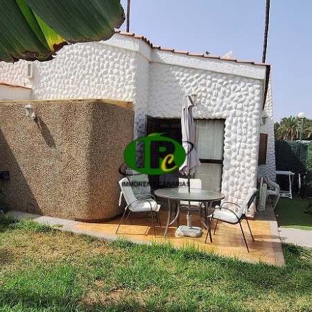 Bungalow de 1 dormitorio con jardín terraza en alquiler en Maspalomas