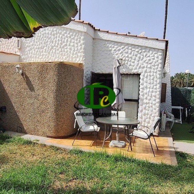 Bungalow met 1 slaapkamer en tuin terras te huur in Maspalomas